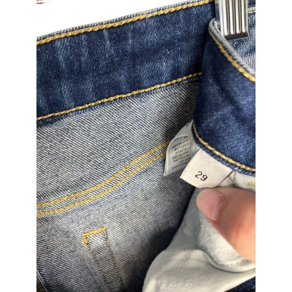 Vervet Womens Distressed Blue Denim Jeans Size 29 Cropped Fit - Picture 5 of 5